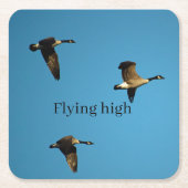 Canadese ganzen in vlucht kartonnen onderzetters (Voorkant)