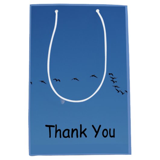 Canadese ganzen in vlucht medium cadeauzakje (Voorkant)