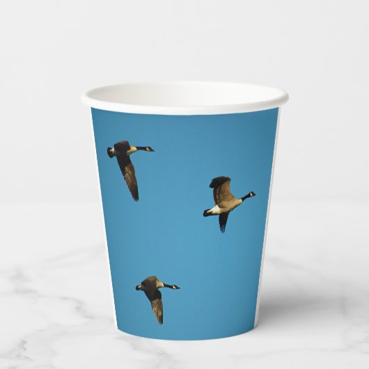 Canadese ganzen in vlucht papieren bekers (Achterkant)