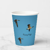 Canadese ganzen in vlucht papieren bekers (Voorkant)