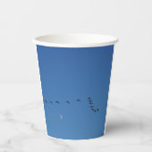 Canadese ganzen in vlucht papieren bekers (Voorkant)