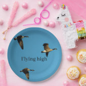 Canadese ganzen in vlucht papieren bordje (Feest)