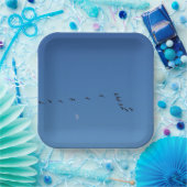 Canadese ganzen in vlucht papieren bordje (Feest)