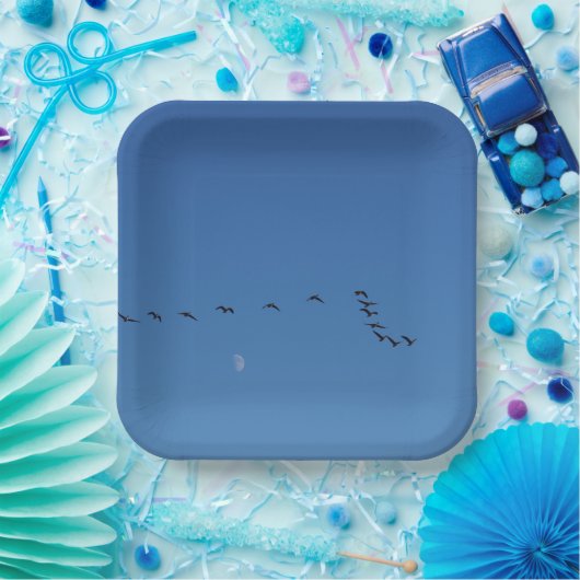 Canadese ganzen in vlucht papieren bordje (Feest)