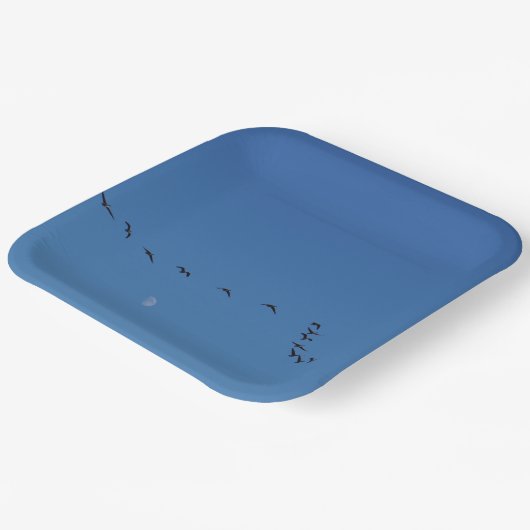 Canadese ganzen in vlucht papieren bordje (Gebogen)