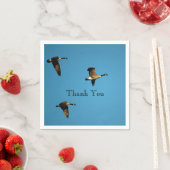 Canadese ganzen in vlucht servet (Insitu)