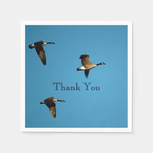 Canadese ganzen in vlucht servet (Voorkant)