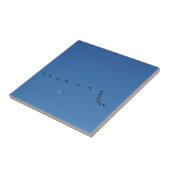 Canadese ganzen in vlucht tegeltje (Zijkant)