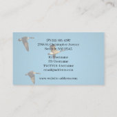 Canadese ganzen in vlucht visitekaartje (Achterkant)