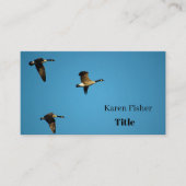 Canadese ganzen in vlucht visitekaartje (Voorkant)