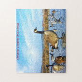 Canadese ganzen. Jigzaag Puzzle Legpuzzel (Verticaal)