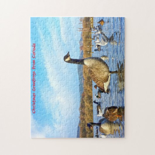 Canadese ganzen. Jigzaag Puzzle Legpuzzel (Verticaal)