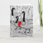 Canadese ganzen Kerstmis Feestdagen Kaart (Voorkant)