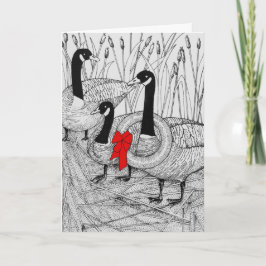 Canadese ganzen Kerstmis Feestdagen Kaart