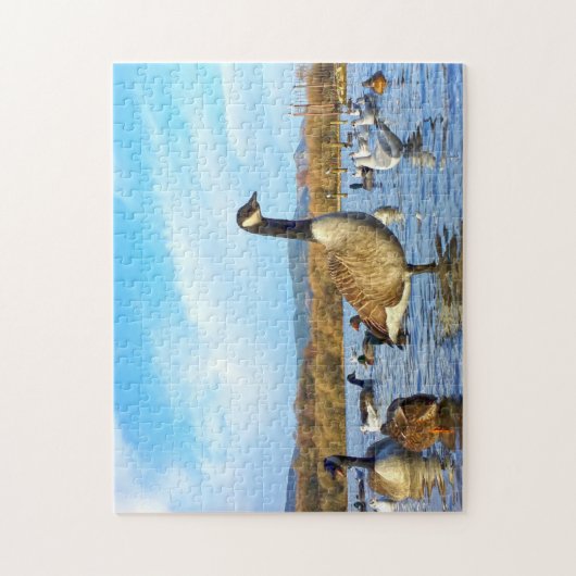 Canadese ganzen. legpuzzel (Verticaal)