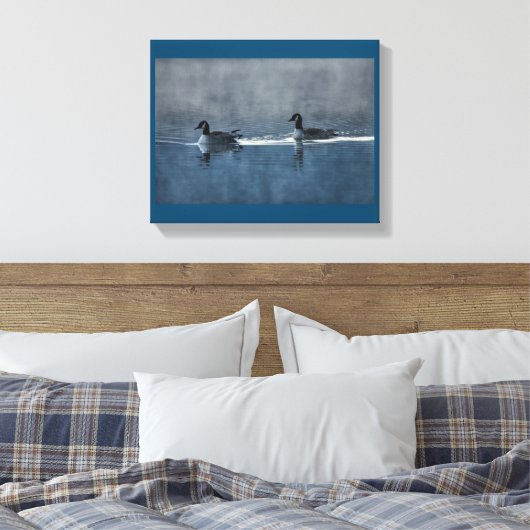 Canadese ganzen op het Canvas Lake (Insitu (Slaapkamer))
