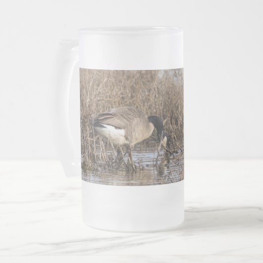 Canadese Ganzen Snack Tijd Frosted Mok (Voorkant links)