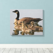 Canadese Ganzen Vogelliefhebbers Geschenken Canvas Afdruk (Insitu (Houten vloer))