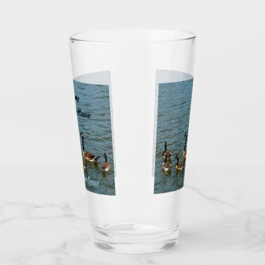 Canadese ganzen Welkom in Ons Lake House Glas (Links)