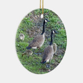 Canadese ganzenfamilie keramisch ornament (Rechts)