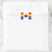 CANADESE GAY PRIDE VLAG VIERKANTE STICKER (Tas)