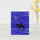 Canadese gebondenheid op paardenkerstkaart kaart (Gele Bloem)