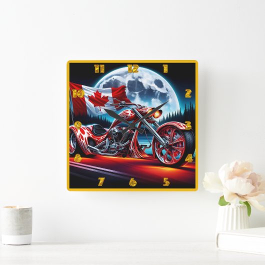 Canadese geest rijdt 's nachts op een aangepaste h vierkante klok (Huis)