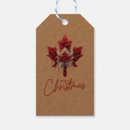 CANADESE GEÏNSPIREERDE VLAG CADEAULABEL