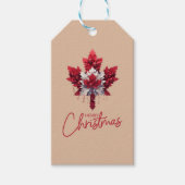 CANADESE GEÏNSPIREERDE VLAG CADEAULABEL (Voorkant)