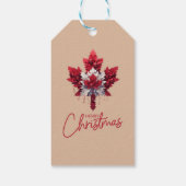 CANADESE GEÏNSPIREERDE VLAG CADEAULABEL (Achterkant)