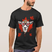 Canadese Geitenmakreel Leaf Patriotic Canada Flag T-shirt (Voorkant)