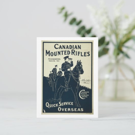 Canadese Gemonteerde Geweren Briefkaart (Staand voorkant)