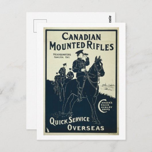 Canadese Gemonteerde Geweren Briefkaart (Voorkant / Achterkant)