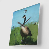 Canadese Gese foto Vierkante Klok (Hoek)