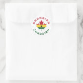Canadese Ghanese roots Ronde Sticker (Tas)