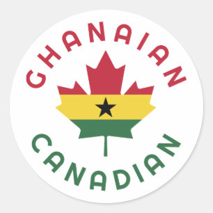 Canadese Ghanese roots Ronde Sticker
