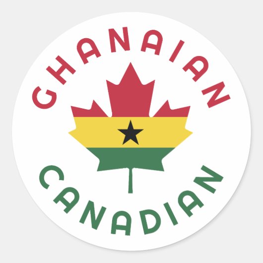Canadese Ghanese roots Ronde Sticker (Voorkant)