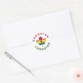 Canadese Ghanese roots Ronde Sticker (Envelop)