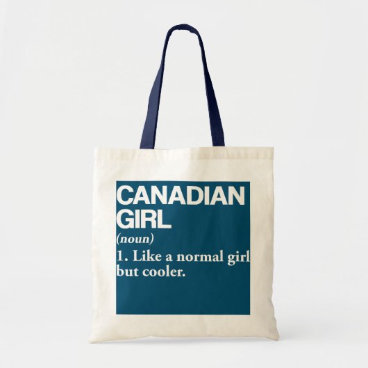 Canadese Girl Definition Canada Vlagland Tote Bag (Voorkant)