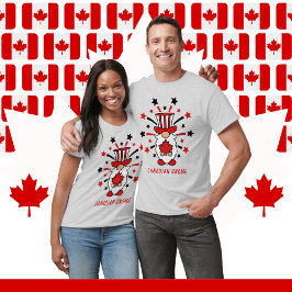 Canadese Gnome Stars Vuurwerk Canada Dag Unisex T-shirt