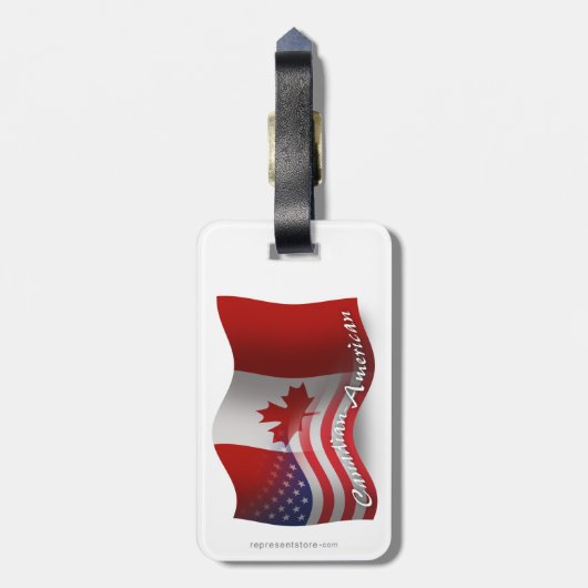 Canadese Golfvlag Bagagelabel (Achterkant verticaal)