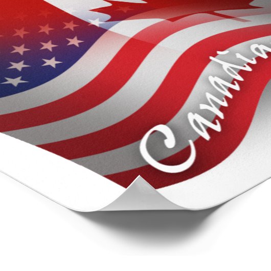 Canadese Golfvlag Poster (Hoek)