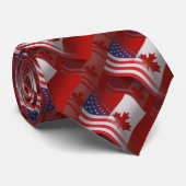 Canadese Golfvlag Stropdas (Opgerold)