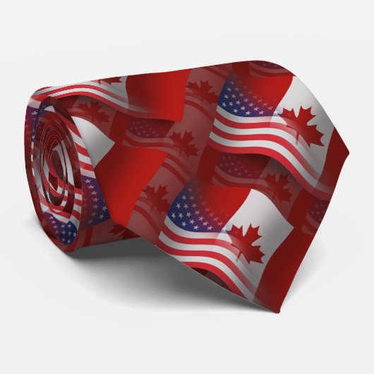 Canadese Golfvlag Stropdas (Opgerold)