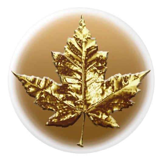 Canadese goudmetalen deurknoppen keramische knop (Voorkant)