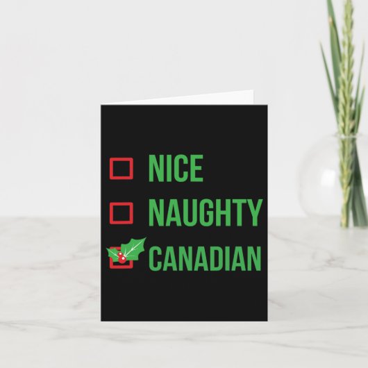 Canadese Grappige Canada Pyjama Kerstcadeau Kaart (Voorkant)