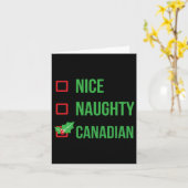 Canadese Grappige Canada Pyjama Kerstcadeau Kaart (Gele Bloem)