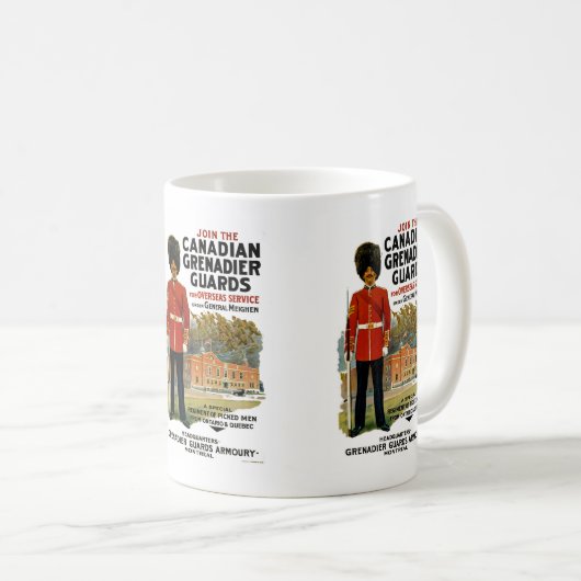 Canadese Grenadier Guards Koffiemok (Voorkant rechts)