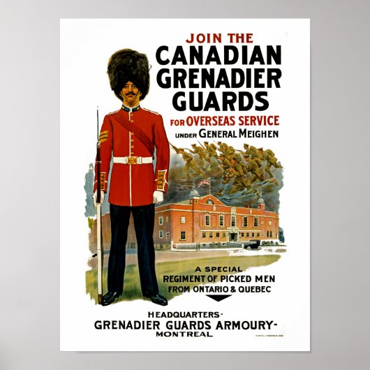 Canadese Grenadier Guards Poster (Voorkant)