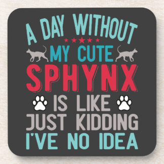Canadese haarloze Sphynx Cat Owner Funny Gezegde Bier Onderzetter